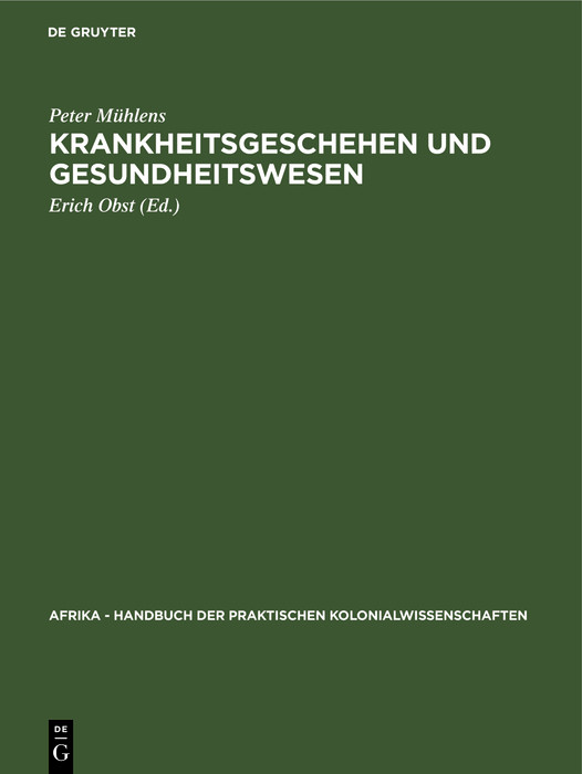 Cover Krankheitsgeschehen und Gesundheitswesen
