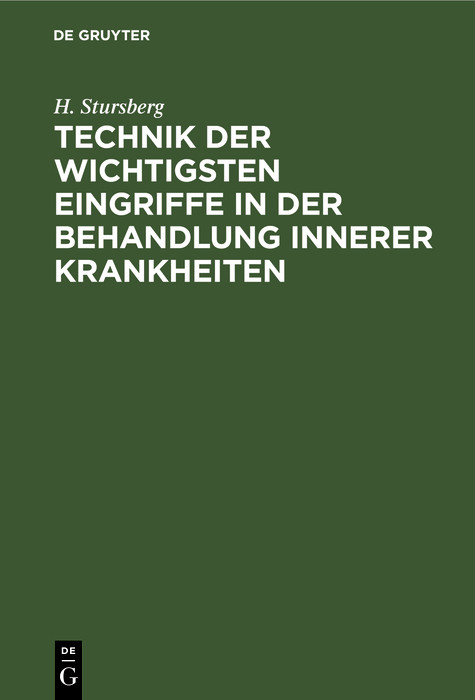Cover Technik der wichtigsten Eingriffe in der Behandlung innerer Krankheiten