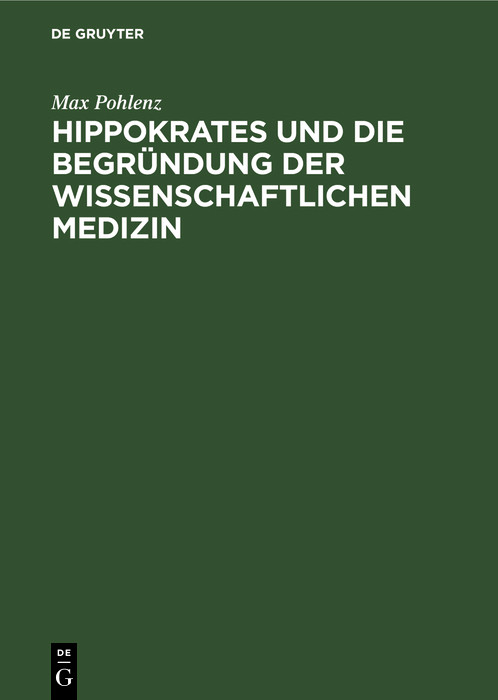 Cover Hippokrates und die Begründung der wissenschaftlichen Medizin