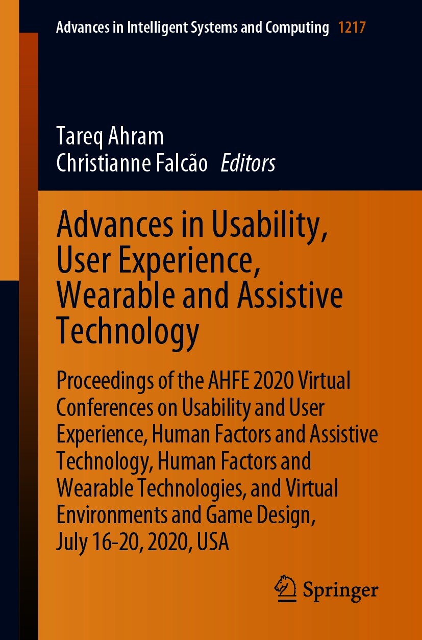 Cover Advances in Usability, User Experience, Wearable and Assistive Technology
