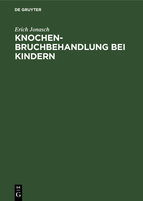 Cover Knochenbruchbehandlung bei Kindern