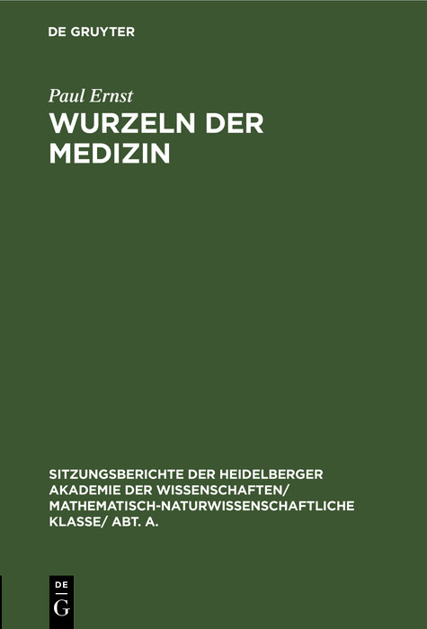 Cover Wurzeln der Medizin