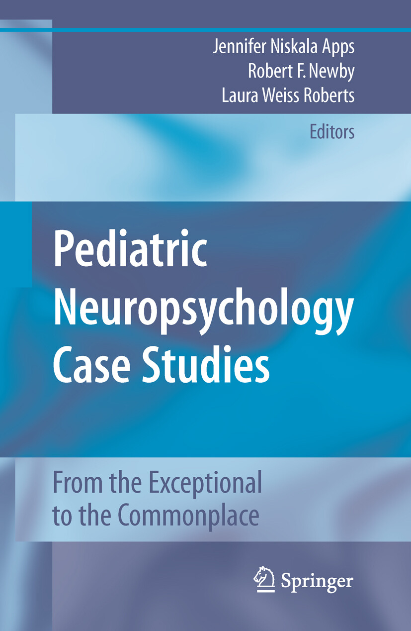 Cover Pediatric Neuropsychology Case Studies