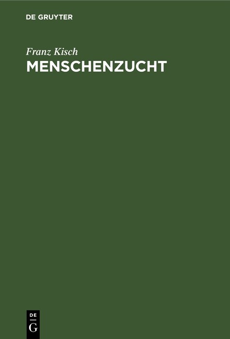 Cover Menschenzucht