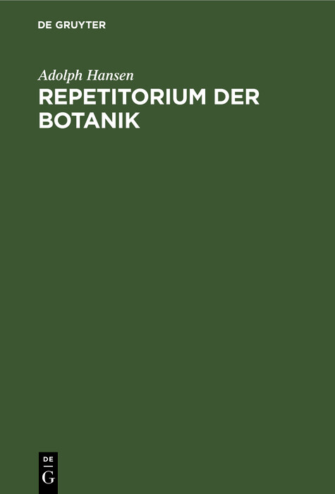 Cover Repetitorium der Botanik