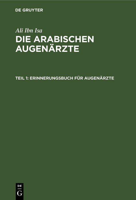 Cover Erinnerungsbuch für Augenärzte