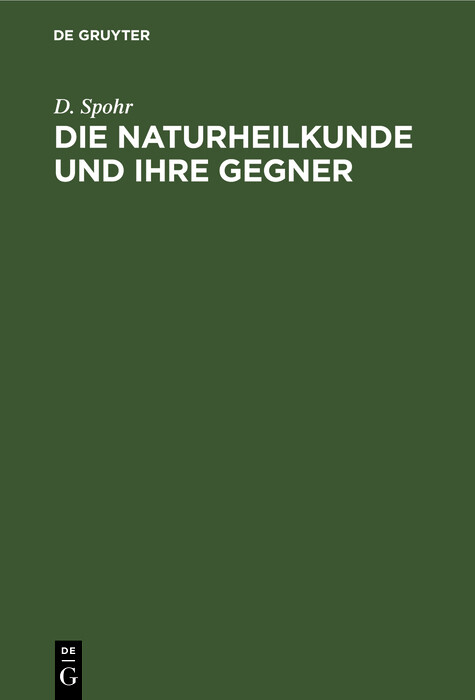 Cover Die Naturheilkunde und ihre Gegner