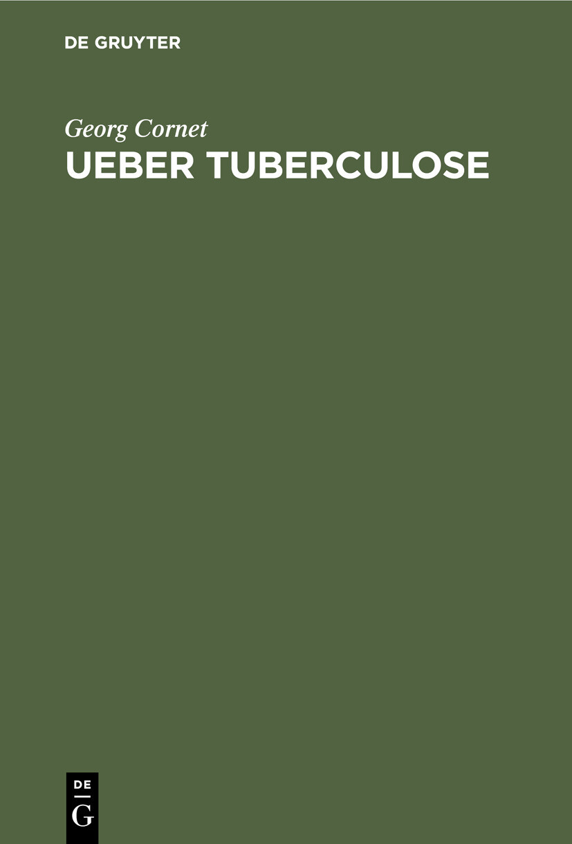 Cover Ueber Tuberculose
