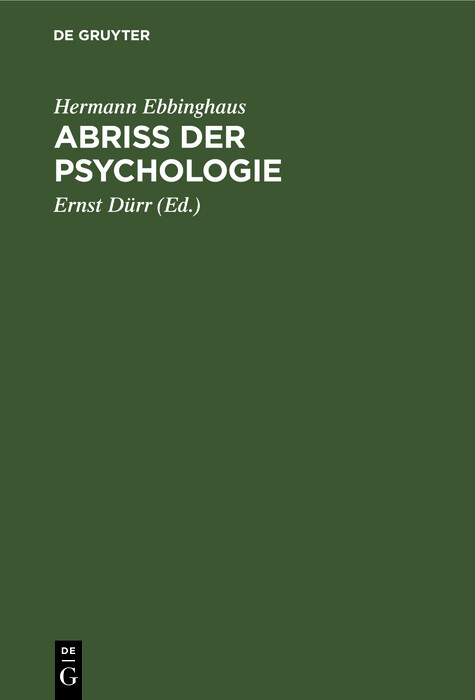 Cover Abriss der Psychologie