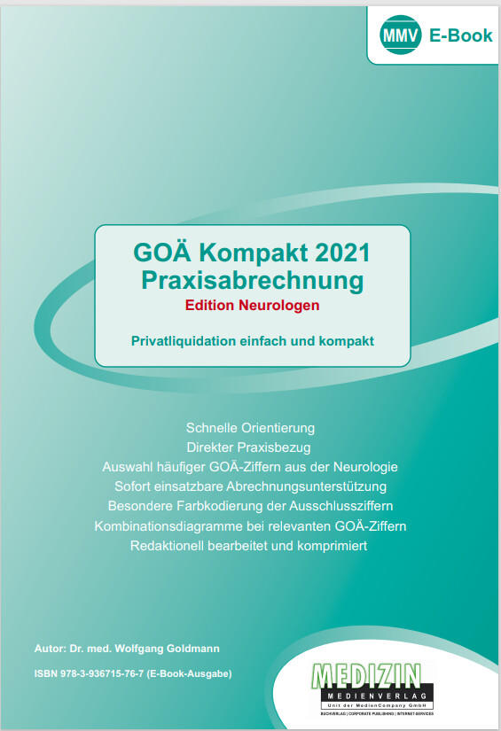 Cover GOÄ Kompakt 2021 Neurologen