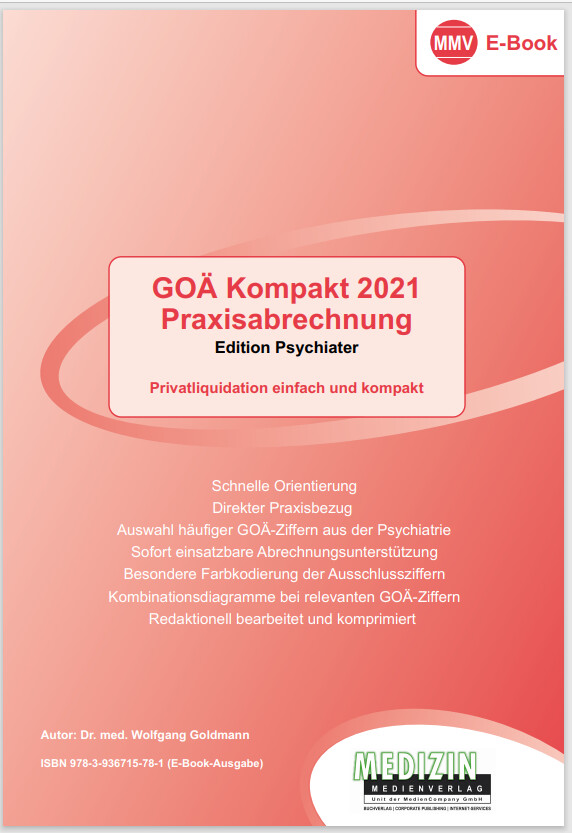 Cover GOÄ Kompakt 2021 Psychiater