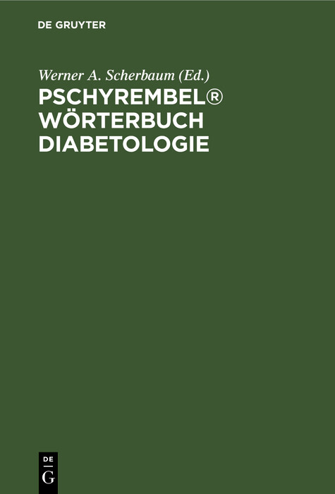 Cover Pschyrembel® Wörterbuch Diabetologie