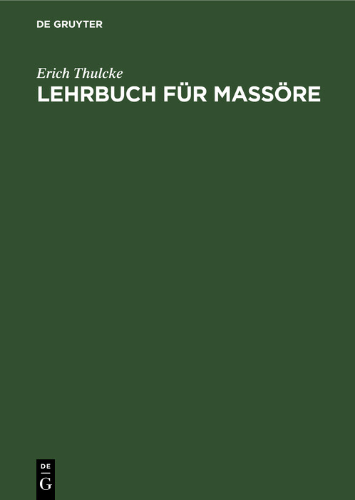Cover Lehrbuch für Massöre