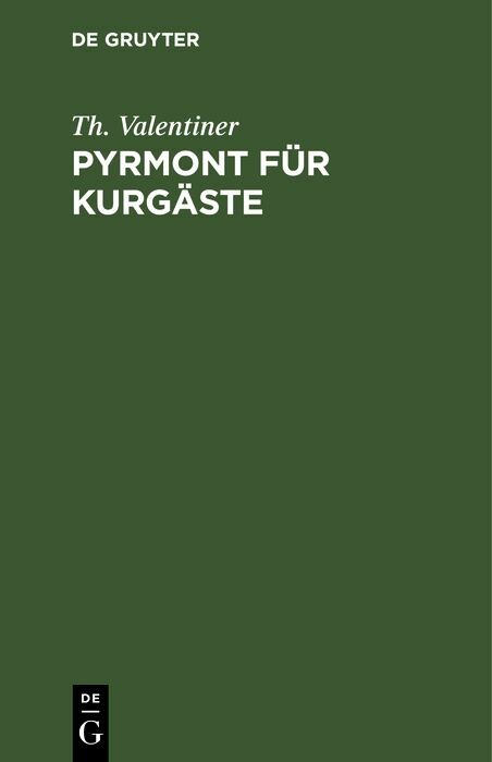 Cover Pyrmont für Kurgäste