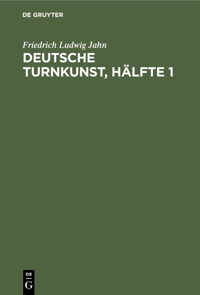 Cover Deutsche Turnkunst, Hälfte 1