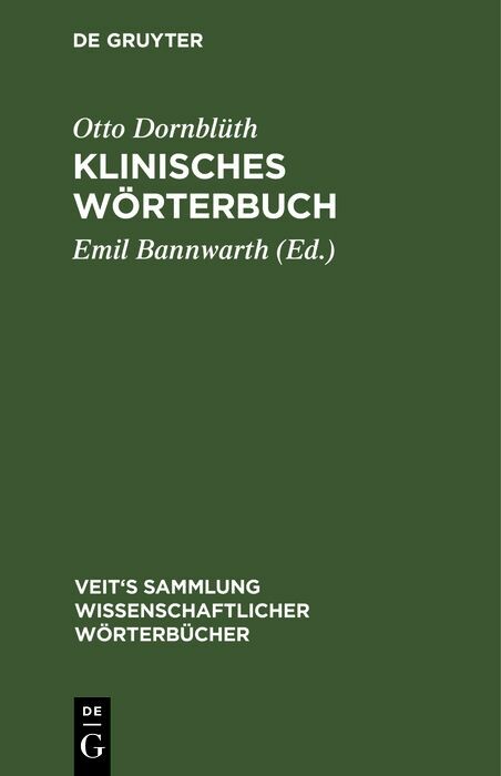 Cover Klinisches Wörterbuch