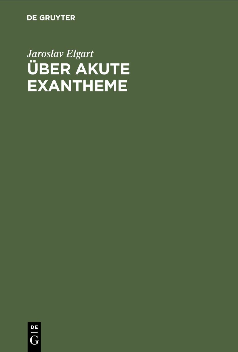 Cover Über akute Exantheme