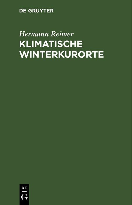 Cover Klimatische Winterkurorte