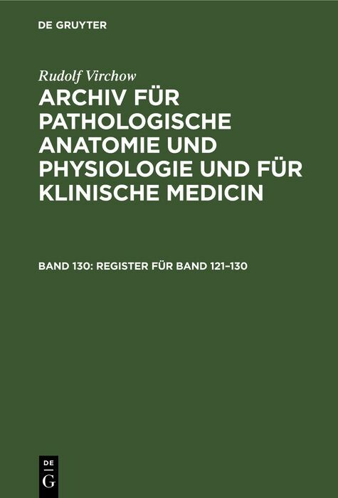 Cover Register für Band 121-130