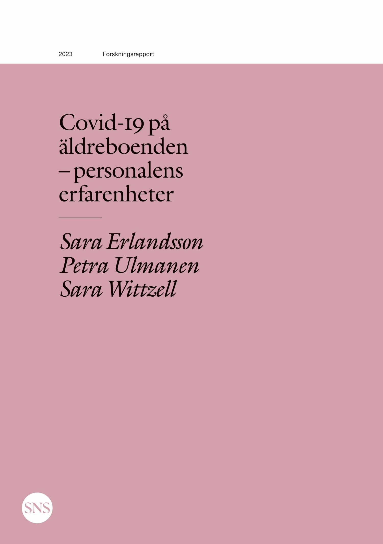 Cover Covid-19 på äldreboenden - personalens erfarenheter