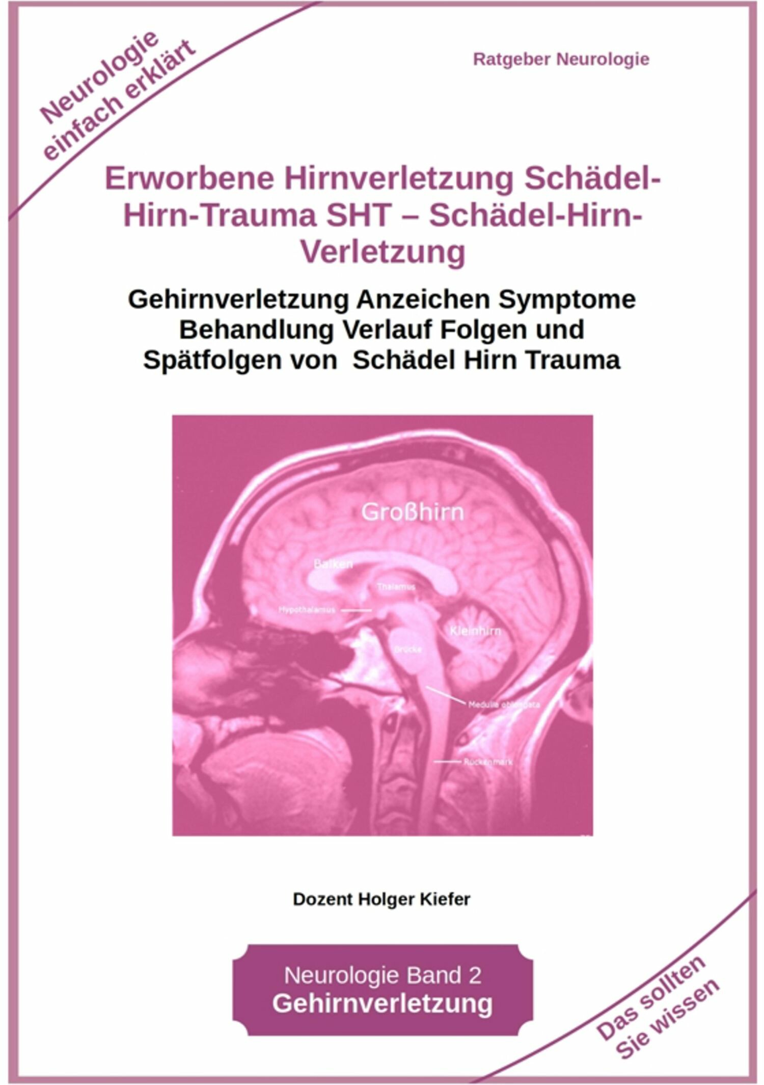 Cover Erworbene Hirnverletzung Schädel-Hirn-Trauma SHT - Schädel-Hirn-Verletzung - Rehabilitation - für Patienten, Angehörige, medizinisches Personal