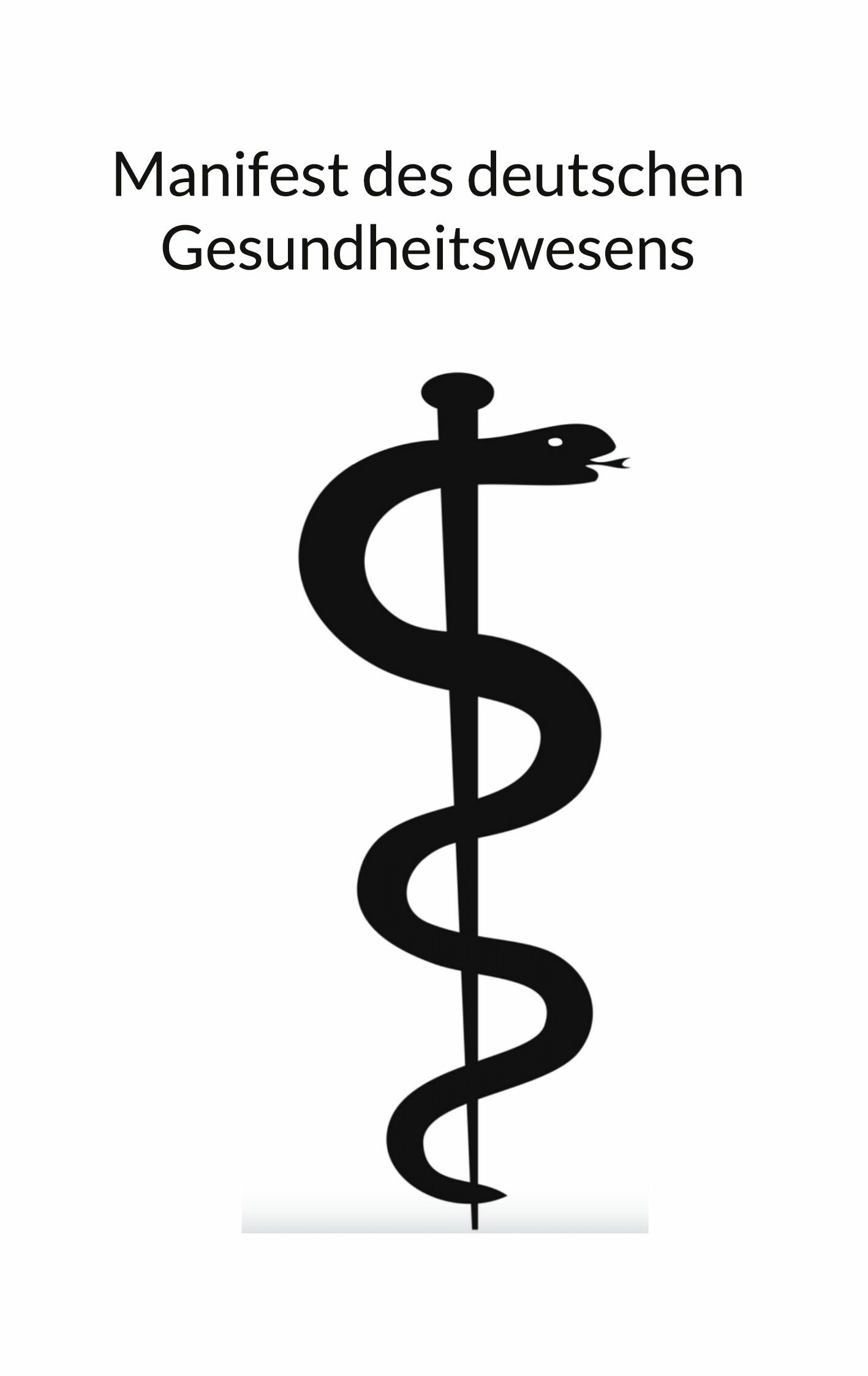 Cover Manifest des deutschen Gesundheitswesens