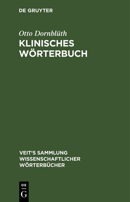 Cover Klinisches Wörterbuch