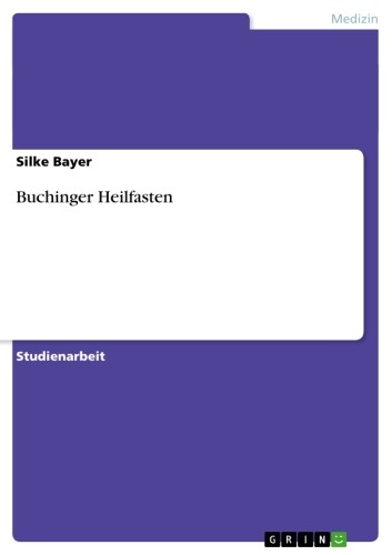 Cover Buchinger Heilfasten