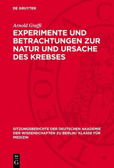 Cover Experimente und Betrachtungen zur Natur und Ursache des Krebses