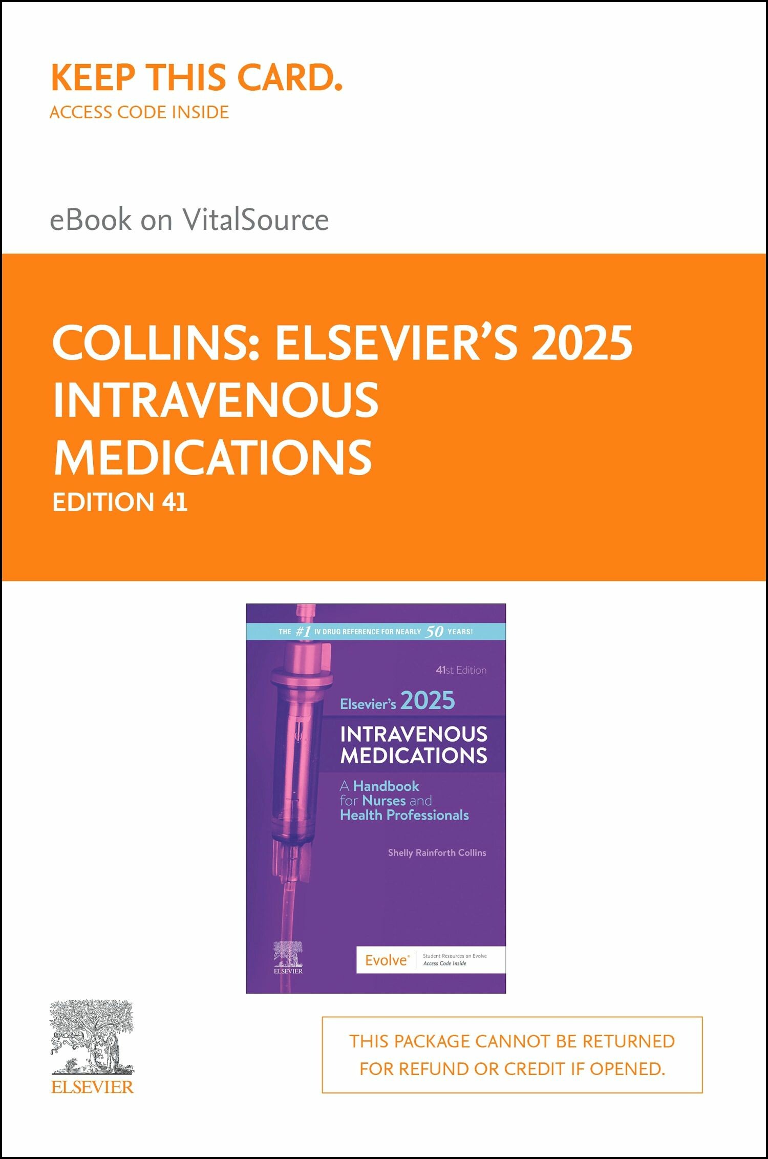 Cover Elsevier's 2025 Intravenous Medications - E-Book