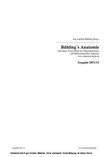 Cover Bühling´s Anatomie