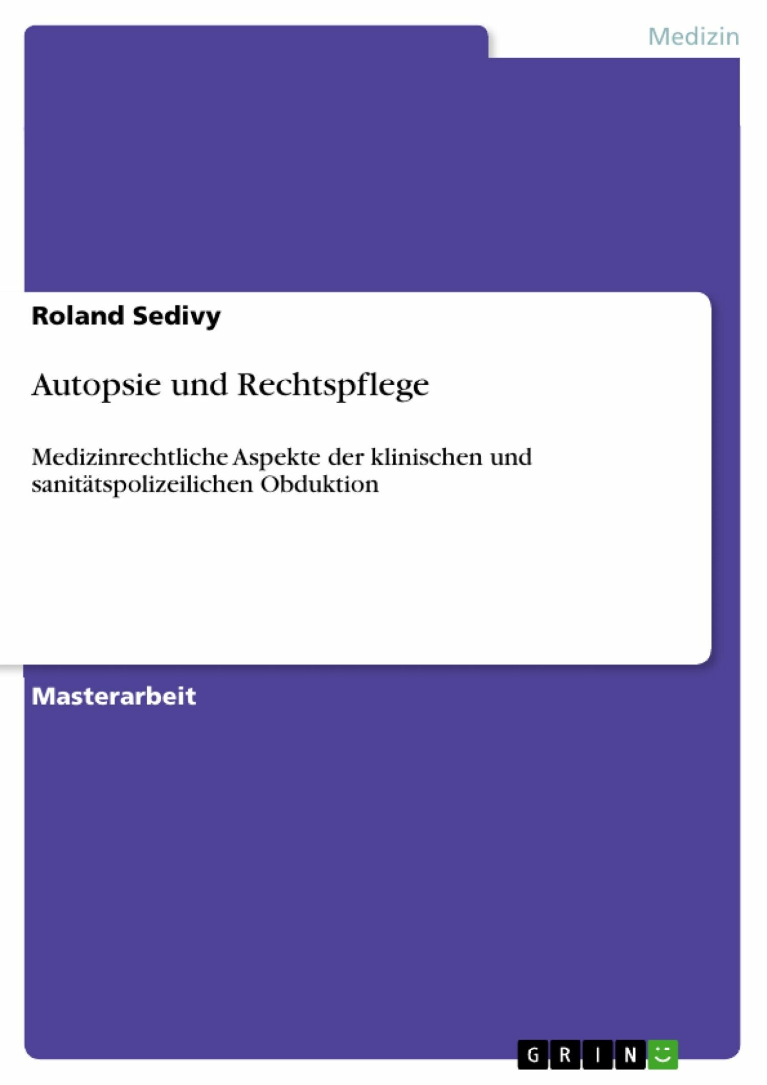 Cover Autopsie und Rechtspflege