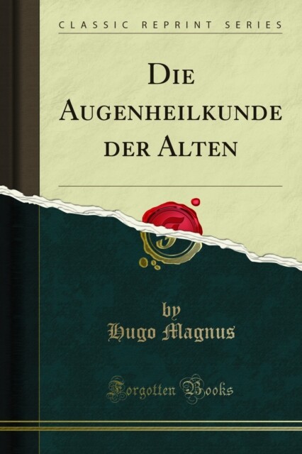 Cover Die Augenheilkunde der Alten