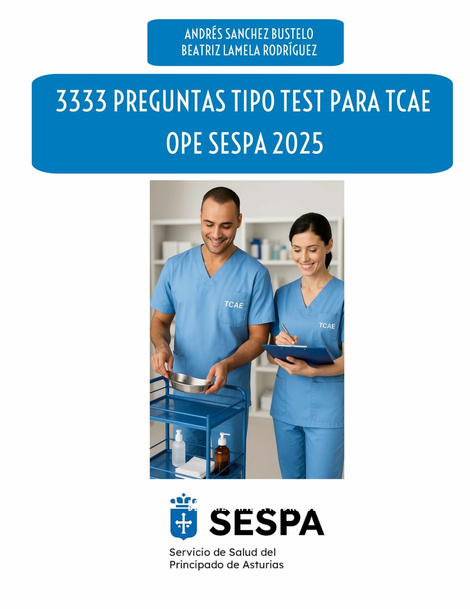 Cover 3333 preguntas de test para TCAE