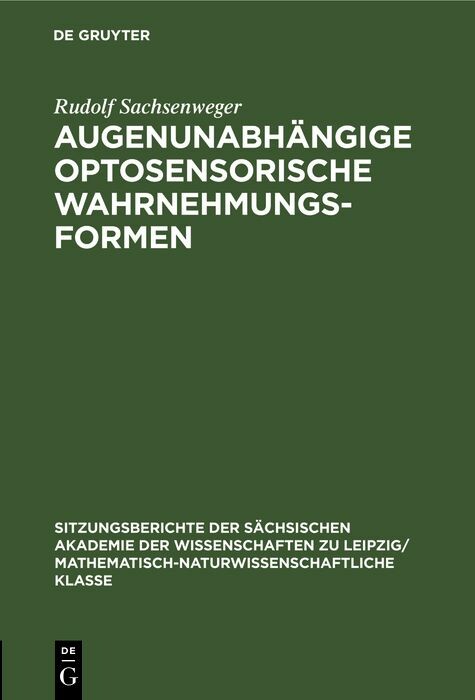AugenunabhÃ¤ngige optosensorische Wahrnehmungsformen