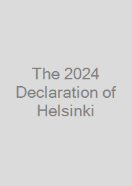 Cover The 2024 Declaration of Helsinki