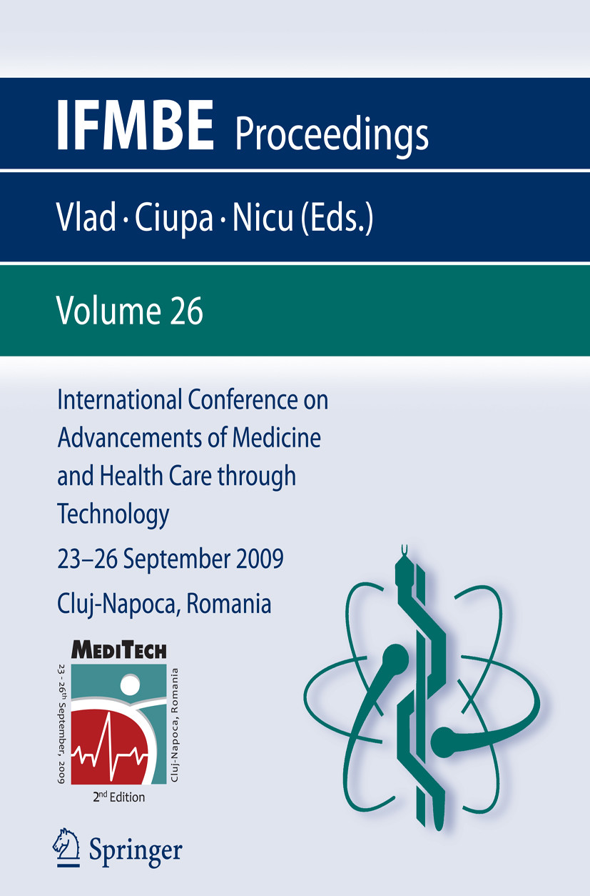 Cover International Conference on Advancements of Medicine and Health Care through Technology; 23 - 26 September 2009 Cluj-Napoca, Romania