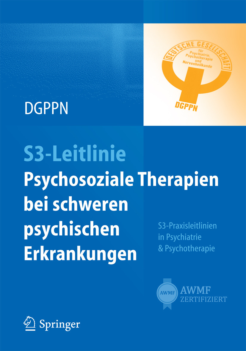 Cover S3-Leitlinie Psychosoziale Therapien bei  schweren psychischen Erkrankungen