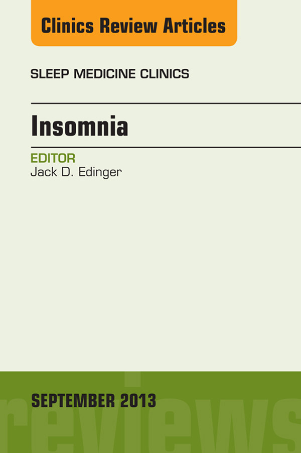 Cover Insomnia, An Issue of Sleep Medicine Clinics,