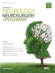 Cover Journal of Neurology, Neurosurgery & Psychiatry incl. Pract. Neurology & Journal of NeuroInterventional Surgery