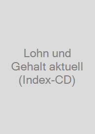 Cover Lohn und Gehalt aktuell (Index-CD)