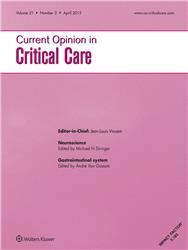 Cover Current Opinion in Critical Care