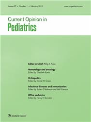 Cover Current Opinion in Pediatrics