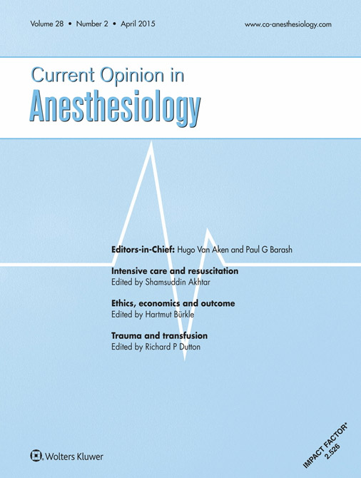 Current Opinion in Anesthesiology