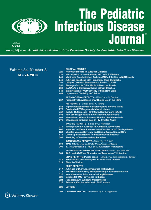 Pediatric Infectious Disease Journal