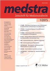Cover medstra - Zeitschrift für Medizinstrafrecht