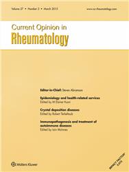 Cover Current Opinion in Rheumatology