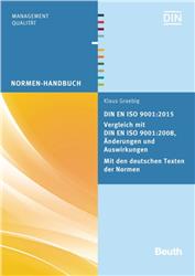 Cover DIN EN ISO 9001:2015 - Vergleich mit DIN EN ISO 9001:2008, Änderungen und Auswirkungen