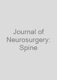 Cover Journal of Neurosurgery: Spine