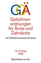 Cover GOÄ - Gebührenordnungen für Ärzte und Zahnärzte